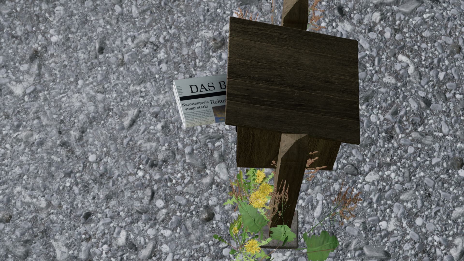 Wooden mailbox