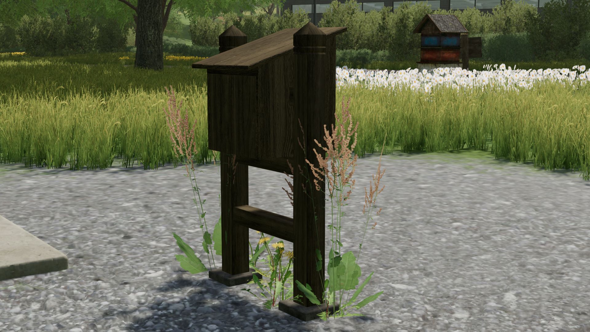 Wooden mailbox