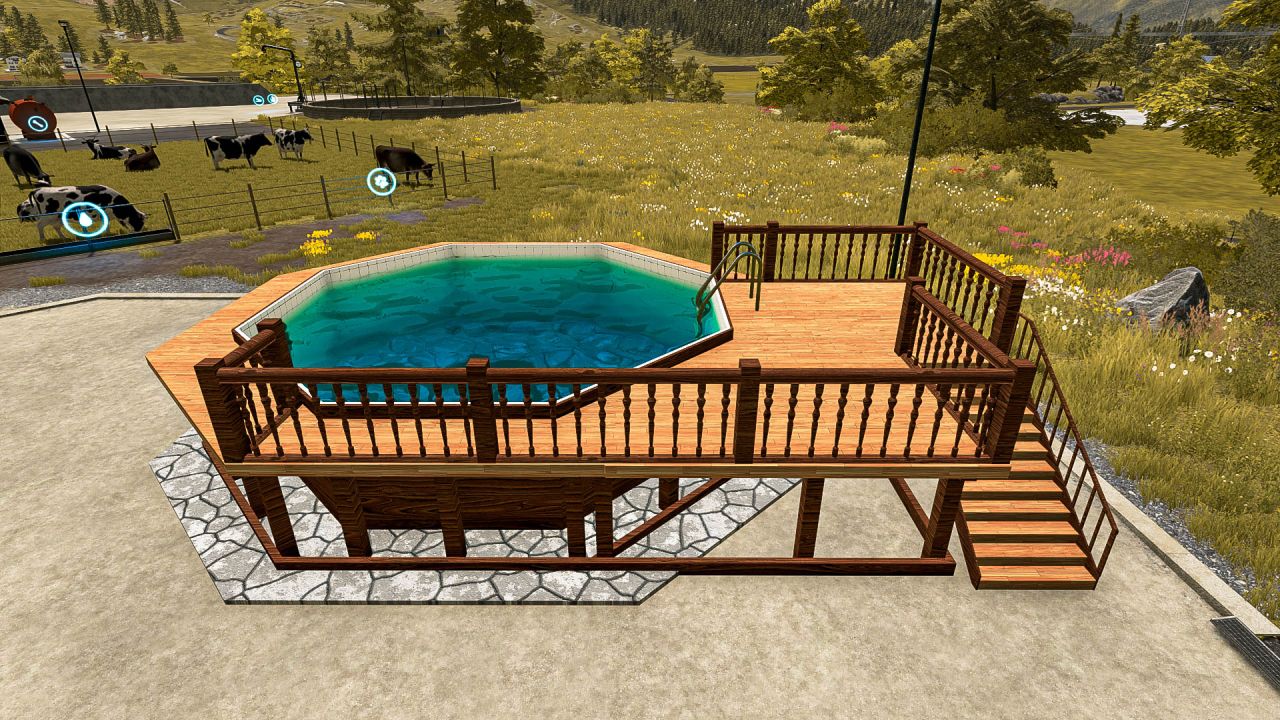 Pooldeck aus Holz