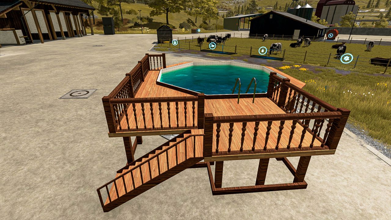 Pooldeck aus Holz