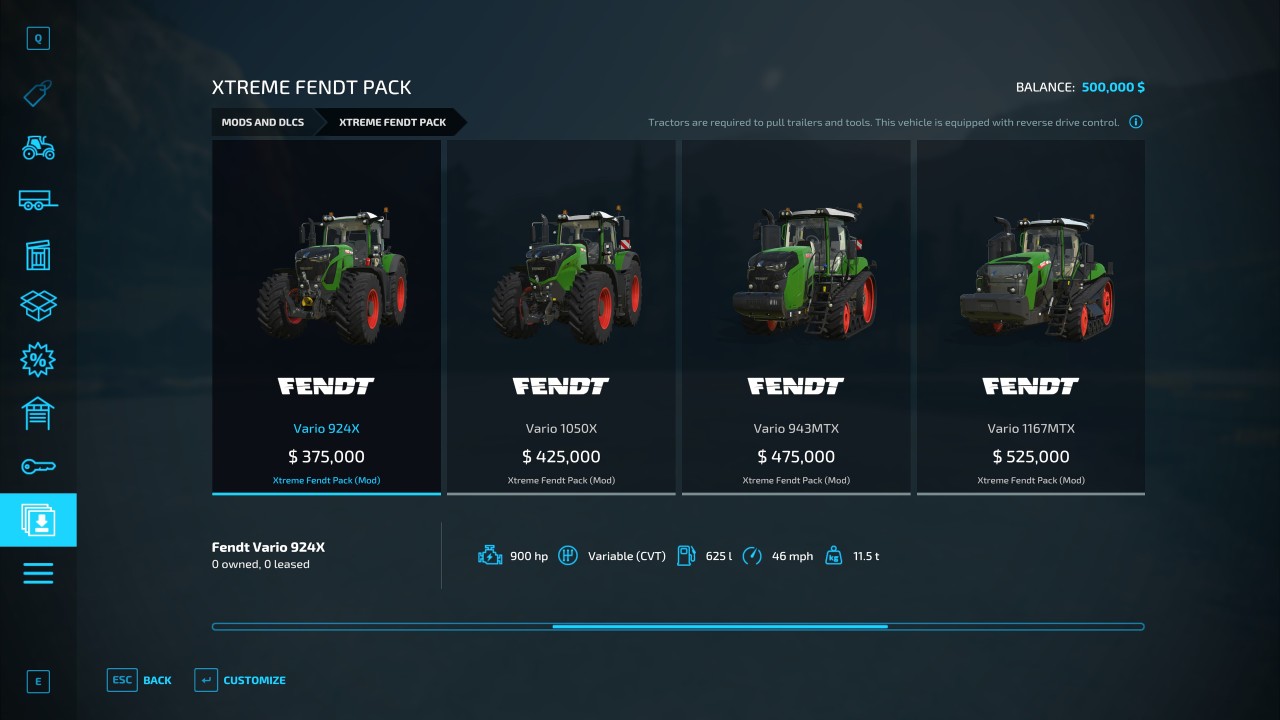 Xtreme Fendt Pack