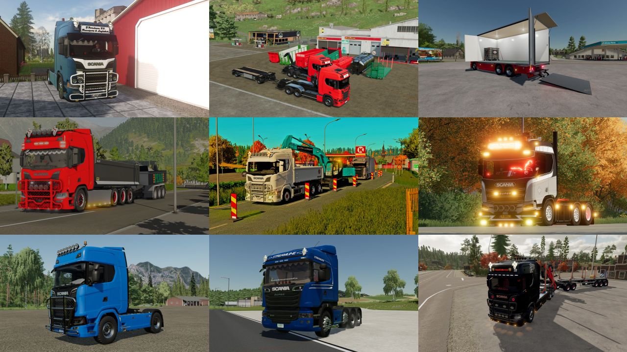 Pack of the best Scania trucks