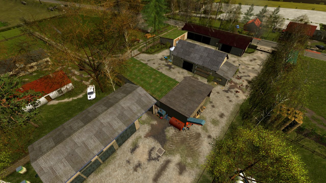 Rumänische Farm im Mazowiecka-Tiefland (endgültige Version)