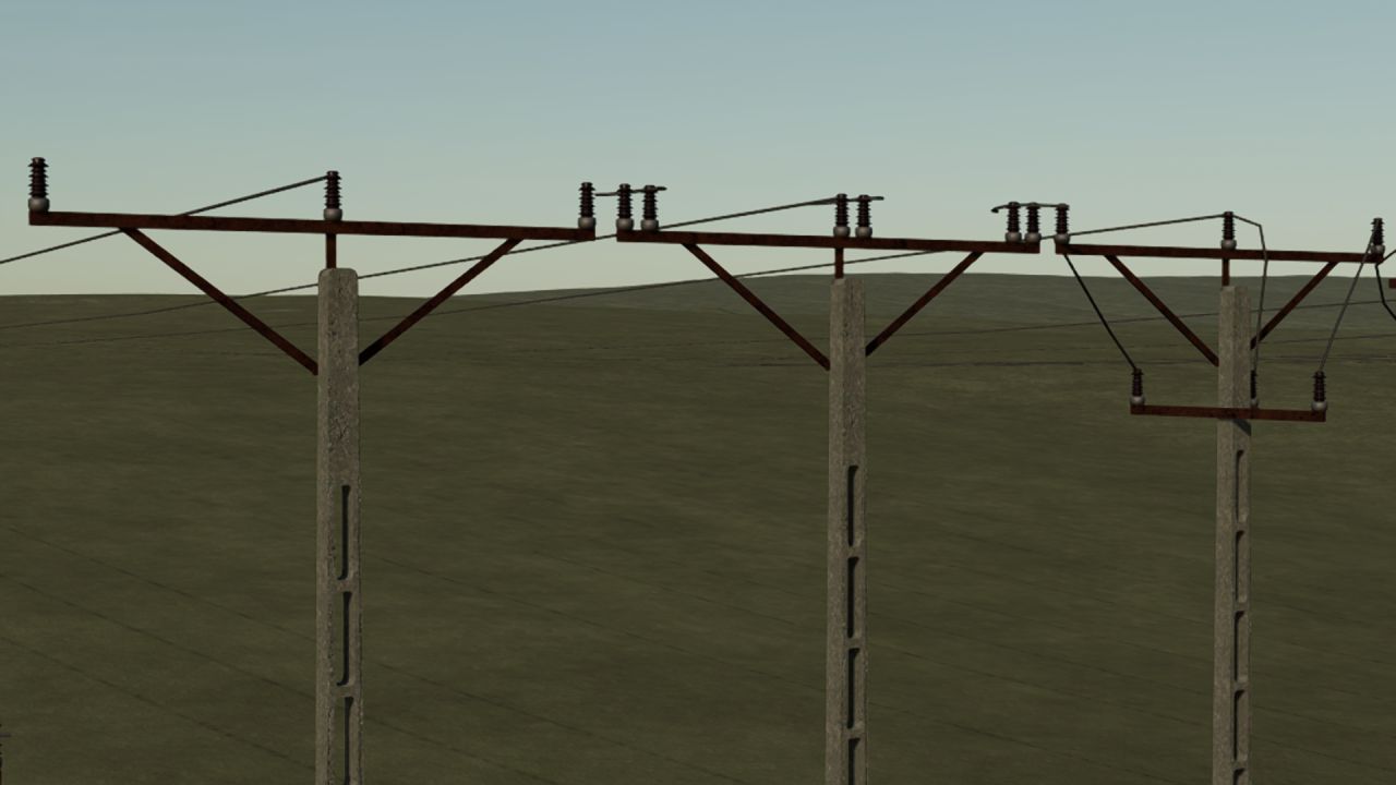 Pacote de postes de energia - Work-In-Progress FS22 - KingMods