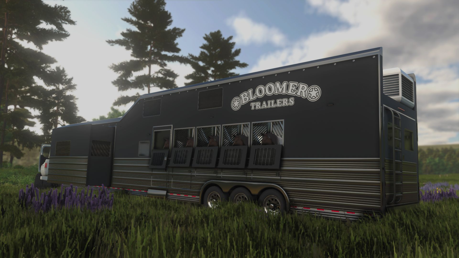 Reboque gooseneck Bloomer 2025 para 5 cavalos