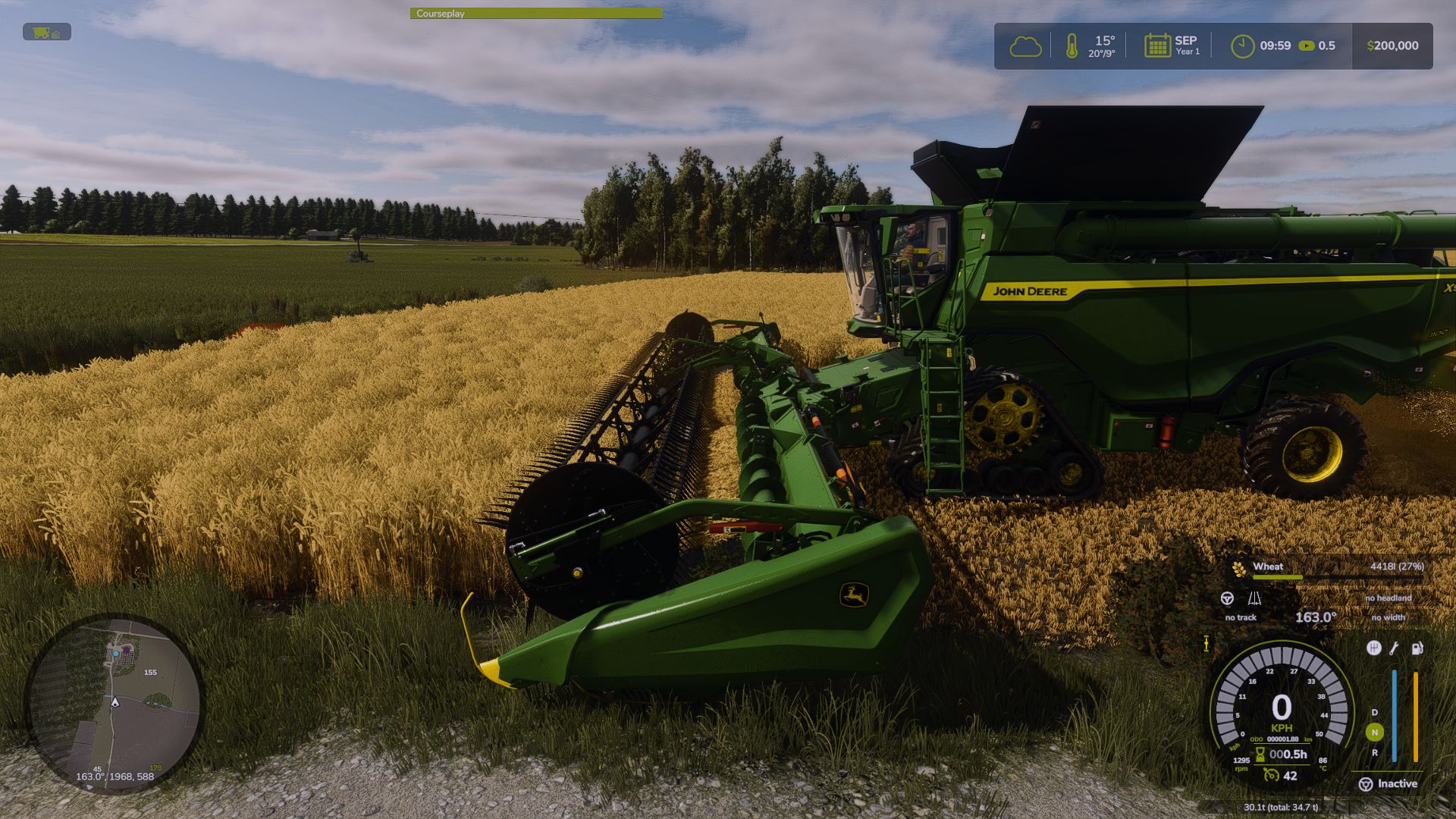 Telecamere aggiuntive per la serie John Deere X9
