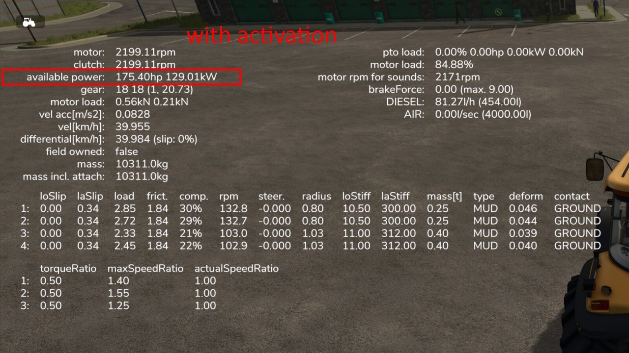 Instelbaar motorvermogen