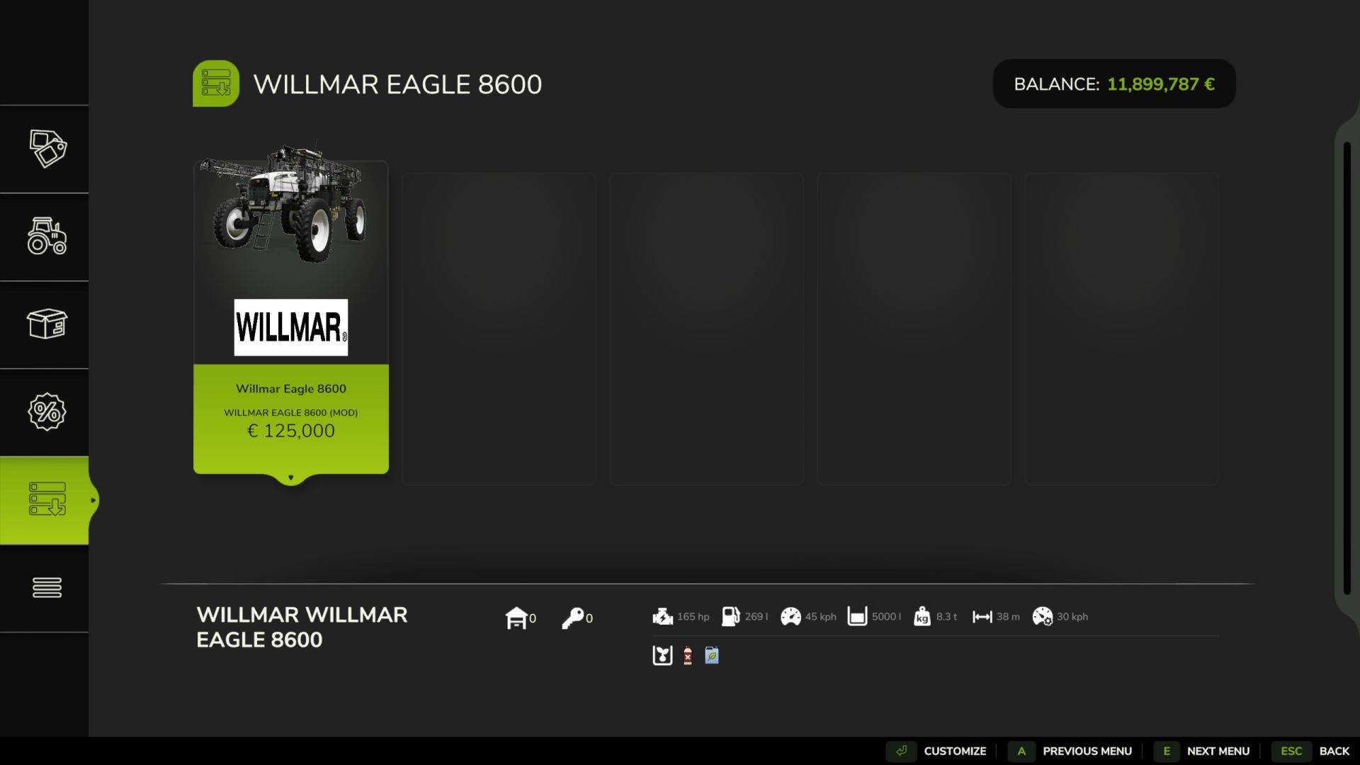 AGCO Willmar Eagle 8600