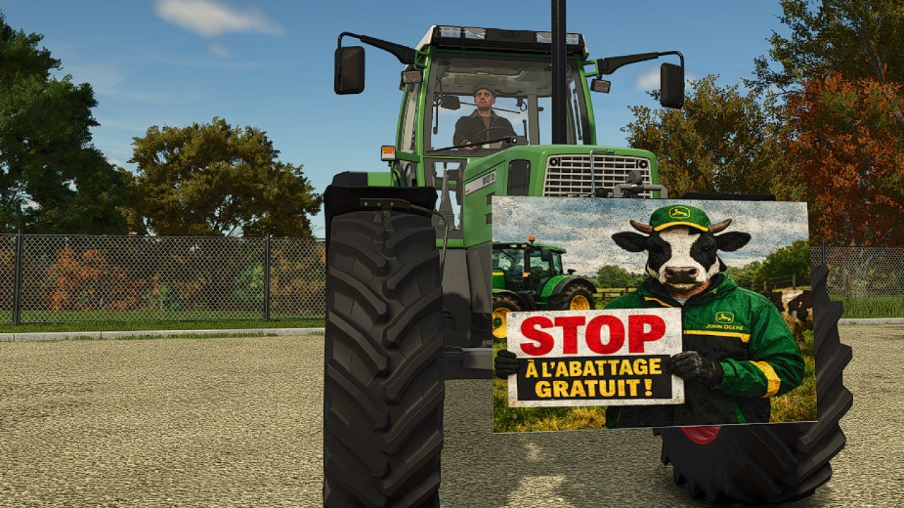 Landwirtschaftliches Schild für Traktor