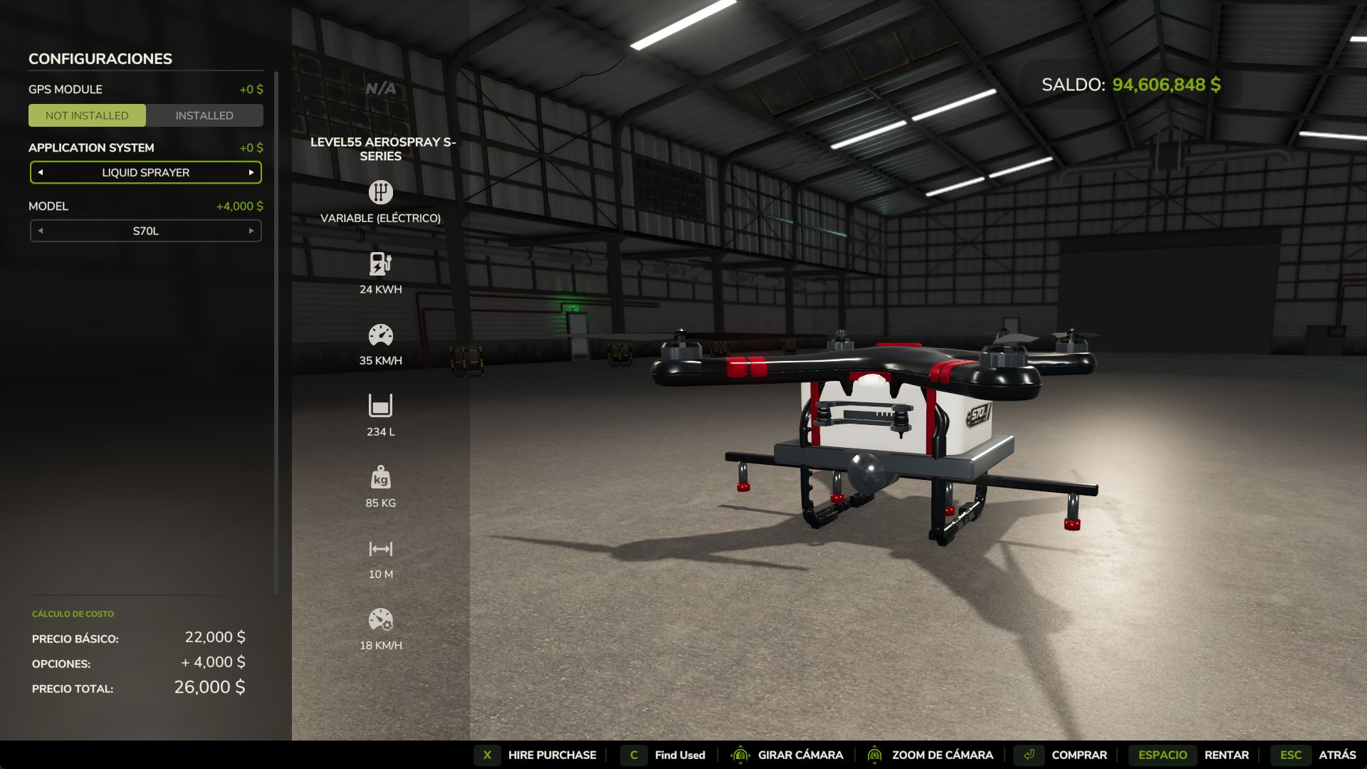 Landbouwdrone - AeroSpray S70L