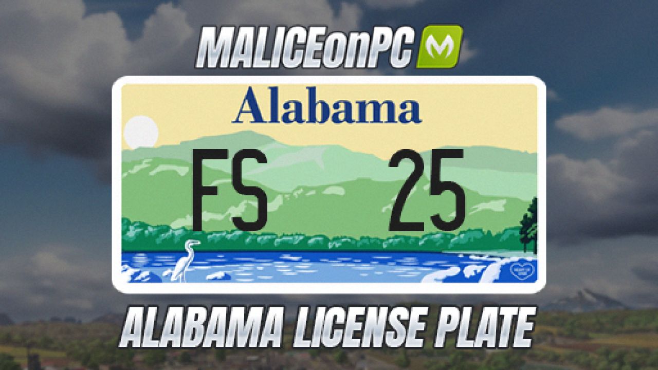 Alabama License Plate