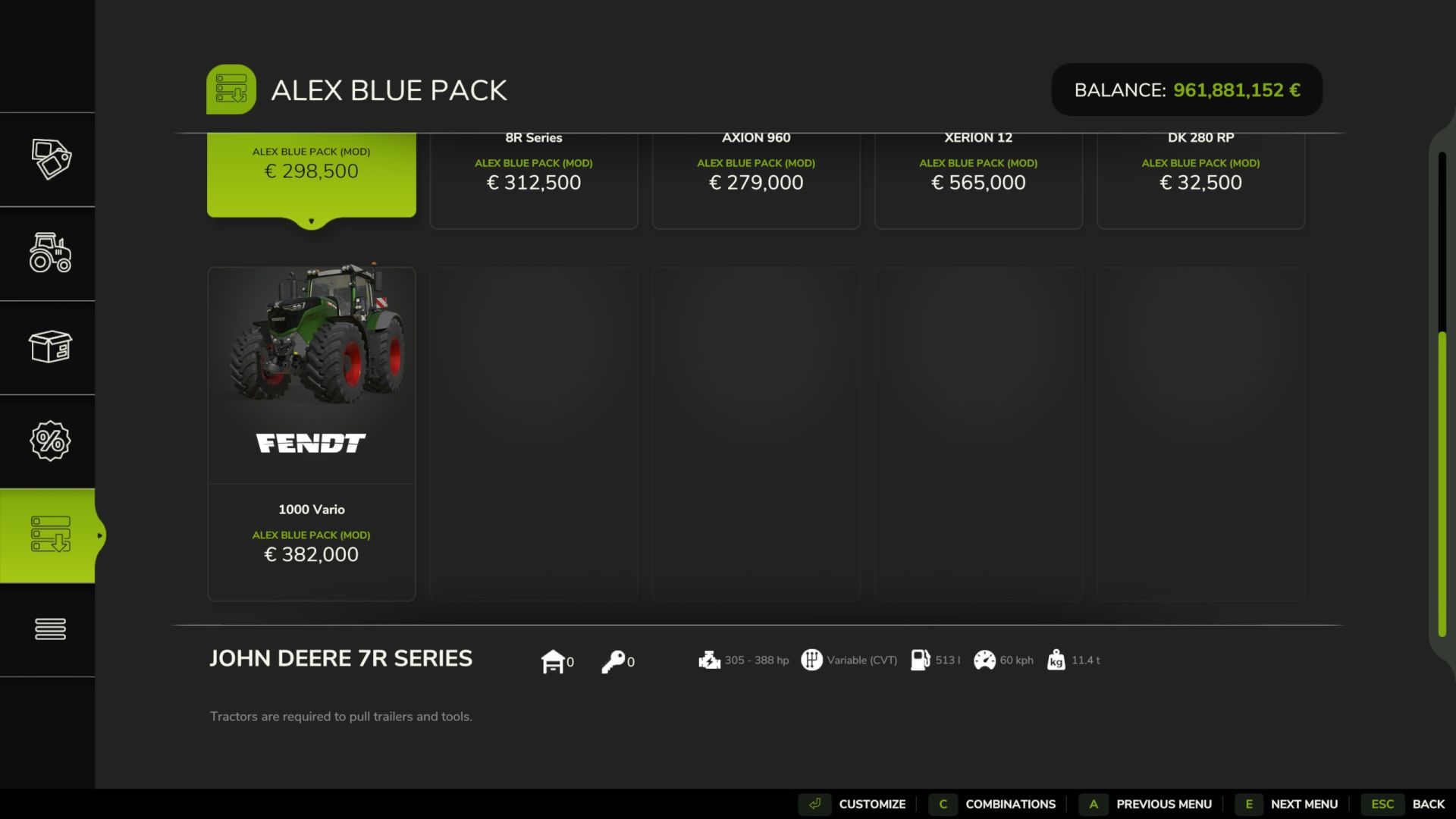 Alex Blue Pack