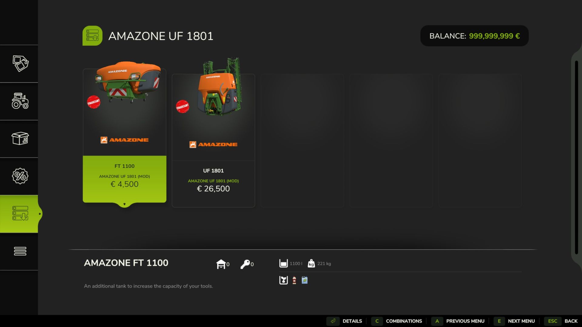 Amazone Uf 1801 + Ft 1100
