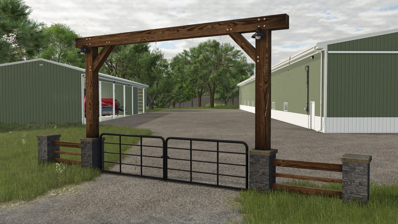 Ingresso al cancello del ranch americano
