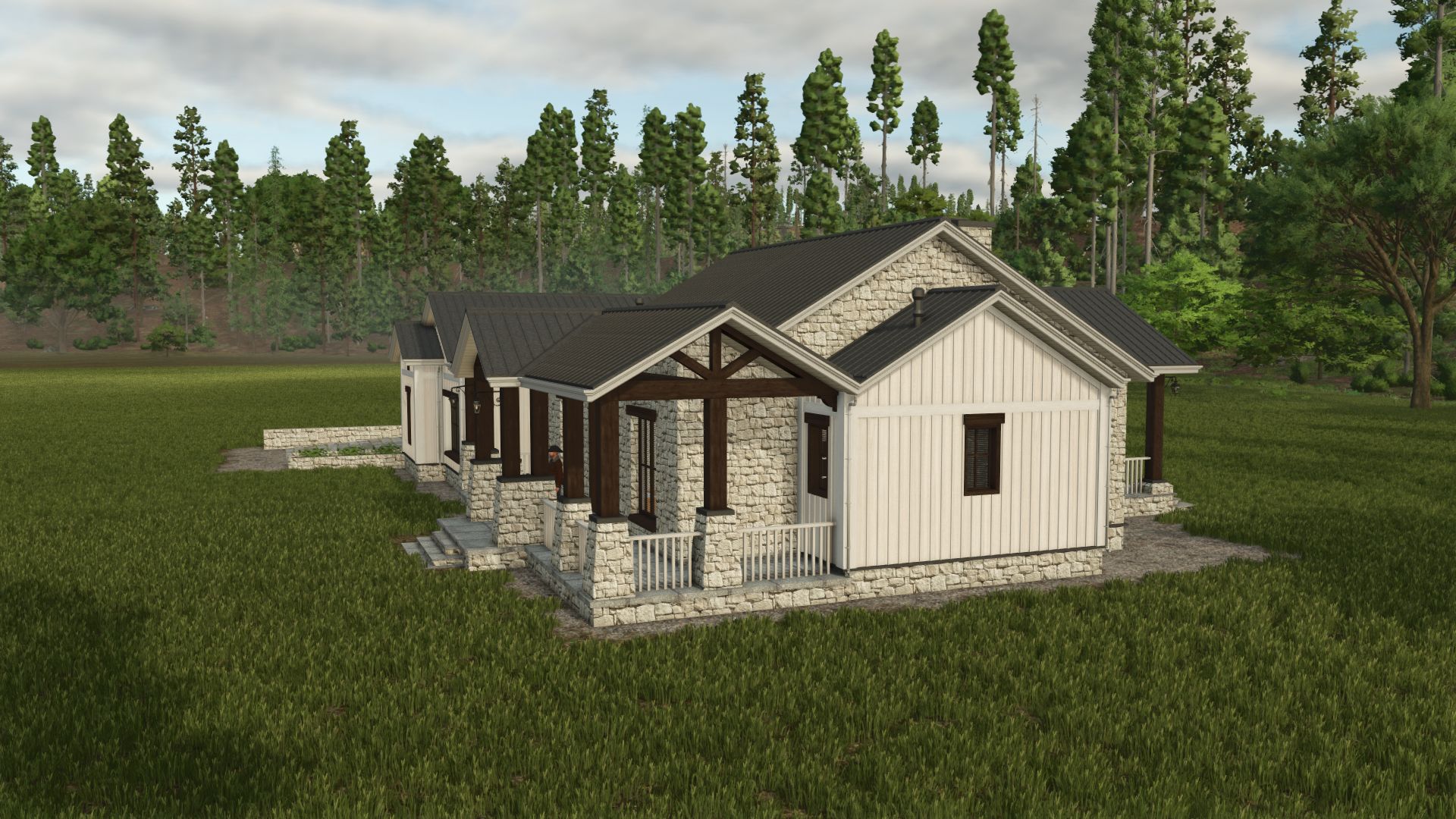 Amerikaanse stenen boerderij
