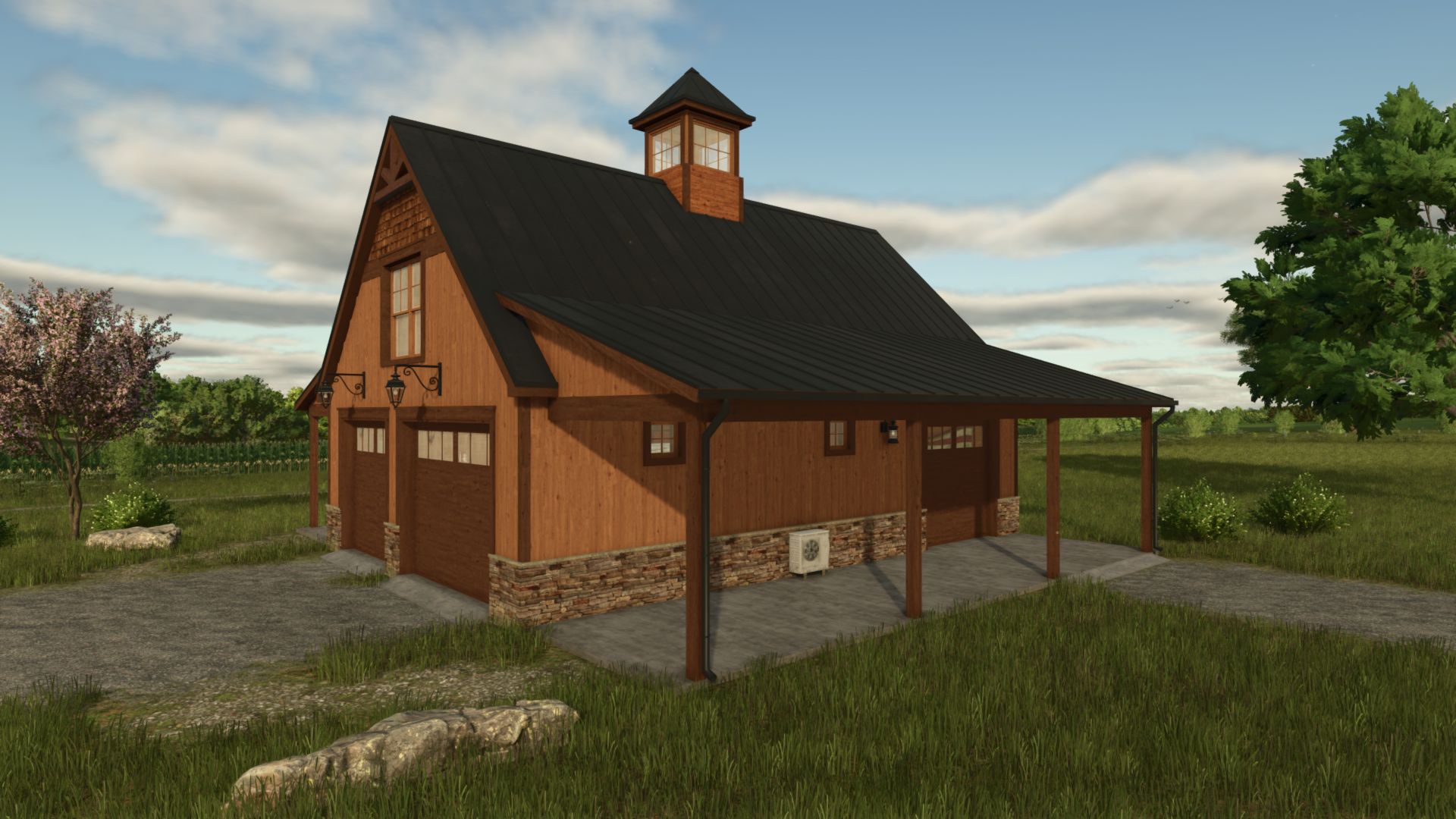 Garage in legno in stile americano