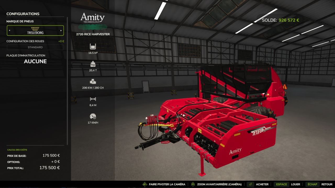 Amity Récolteuse de Riz