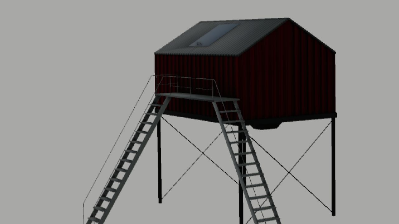 Estábulo para animais + silo de ração (Prefab)