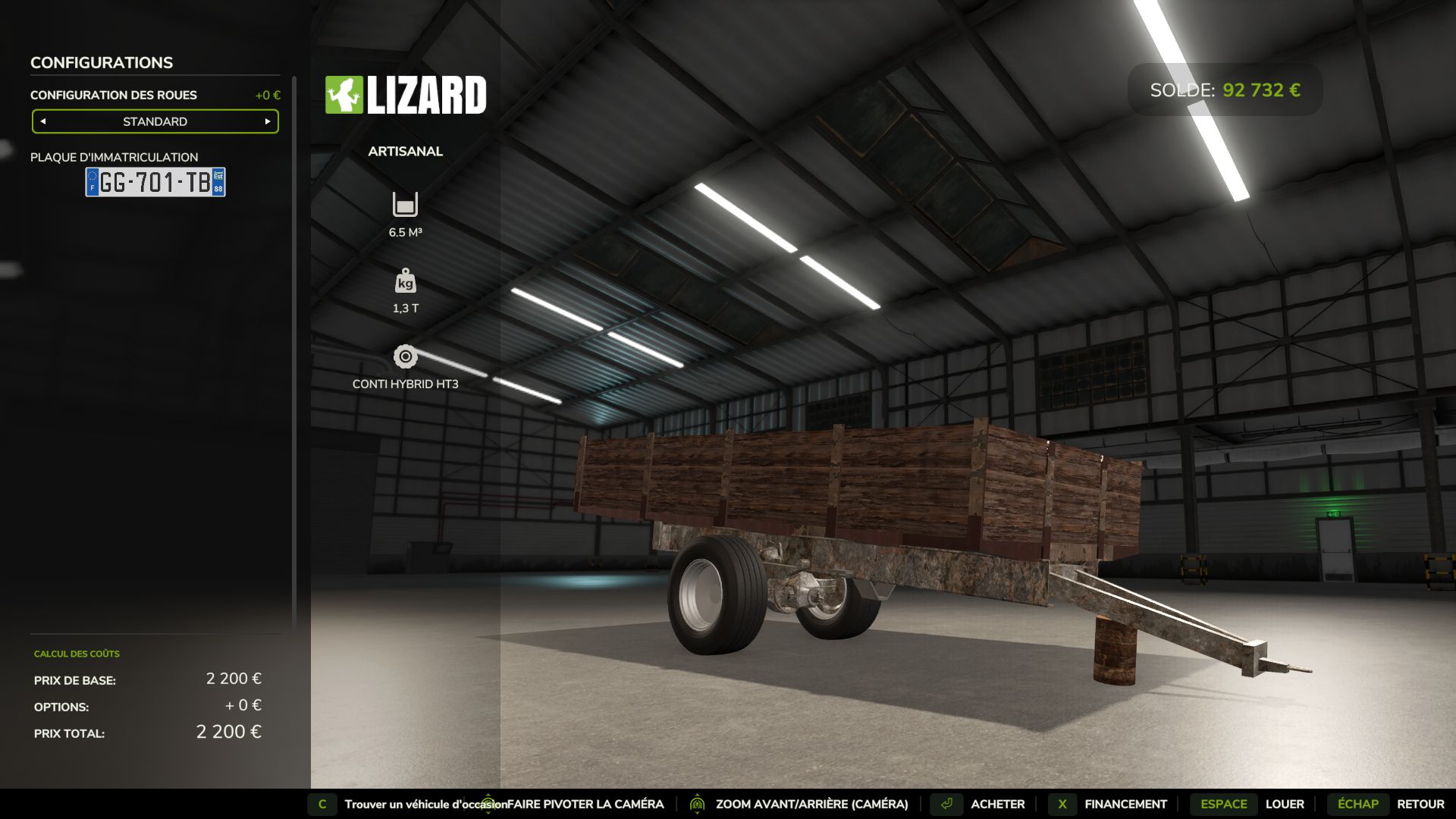 Ambachtelijke aanhangwagen