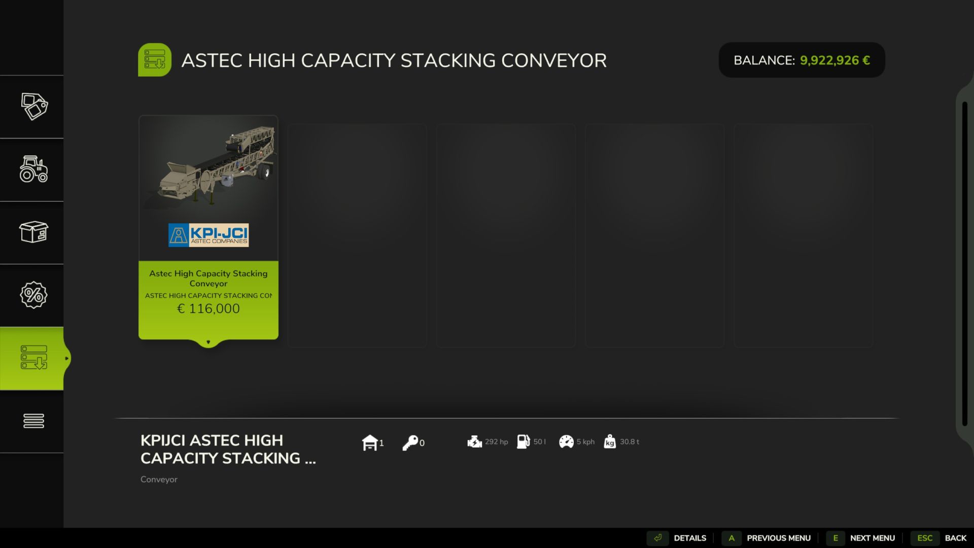 Astec Stacker Conveyor fixed FS25 thumbnail 5