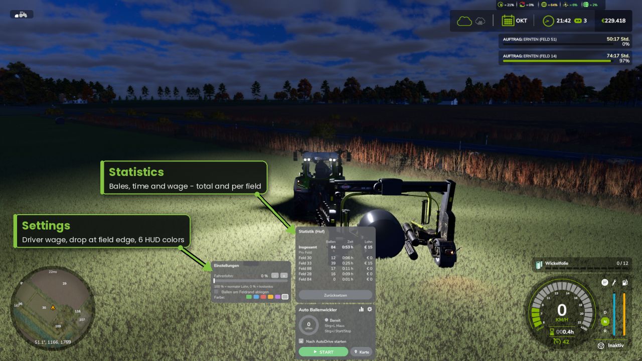 Envolvedora automática de fardos