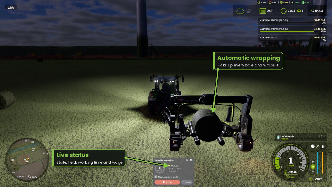 Envolvedora automática de fardos