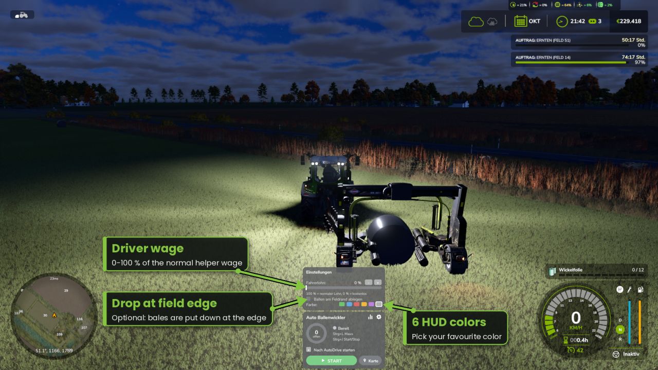 Envolvedora automática de fardos