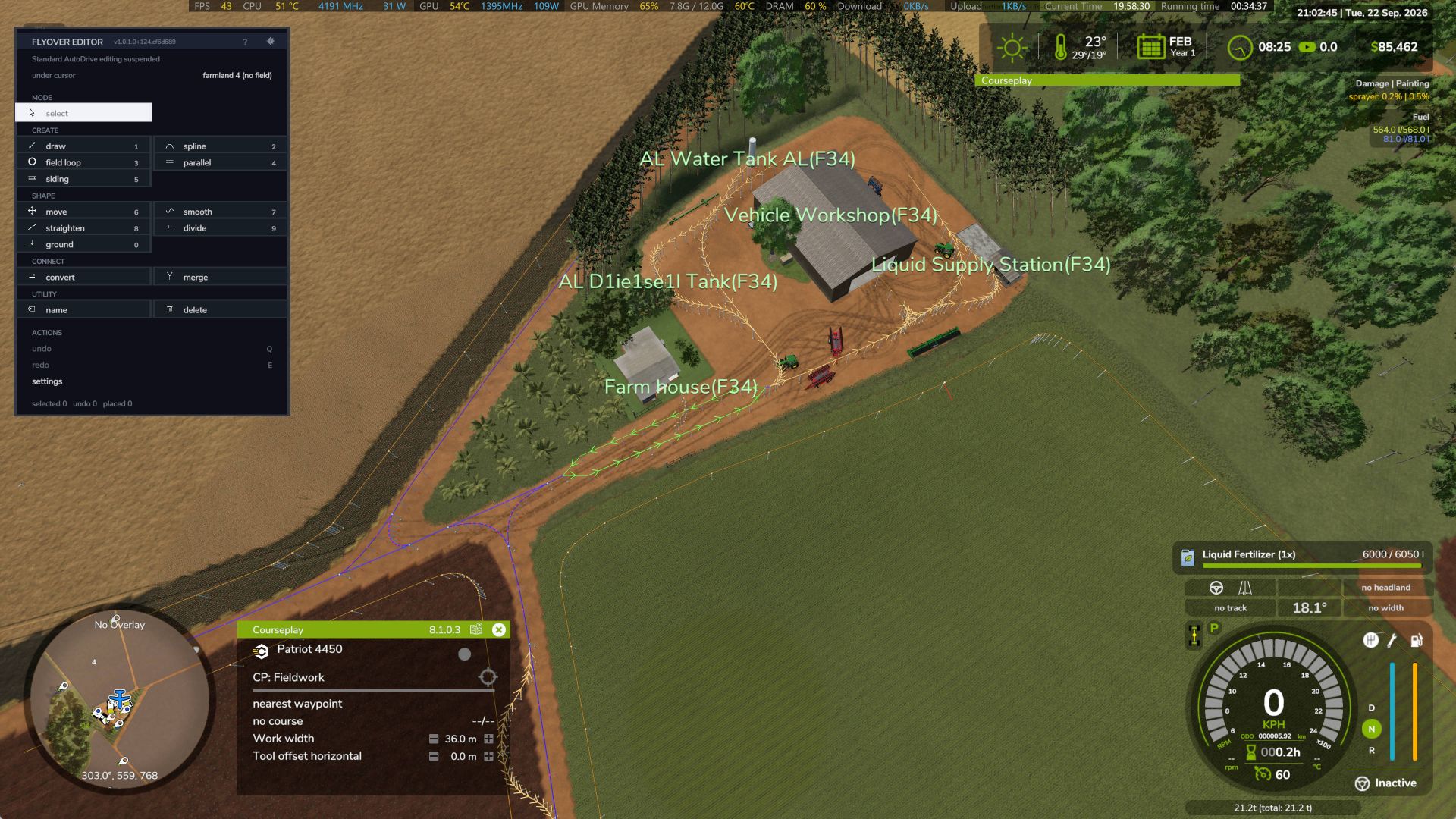 AutoDrive Fazenda Agua Limpa FS25 thumbnail 3