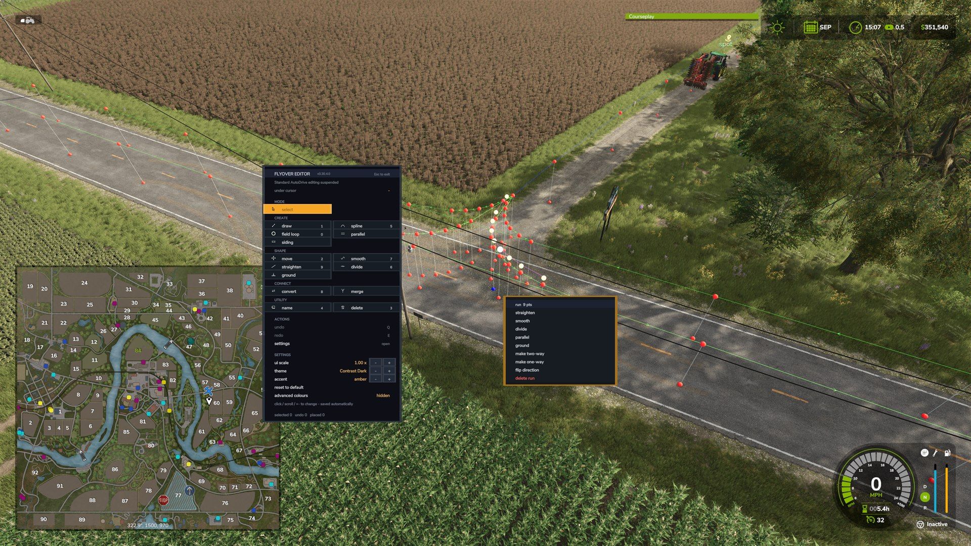 AutoDrive-Editor für Überflüge aus der Vogelperspektive
