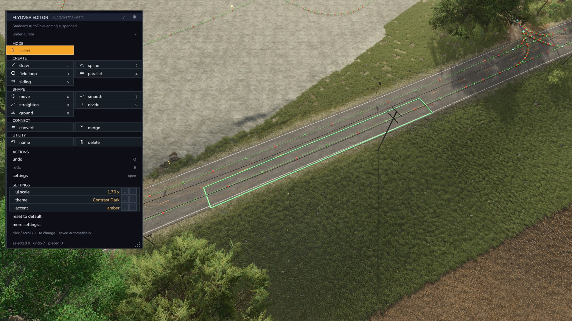 AutoDrive top-down flyover editor FS25 thumbnail 4
