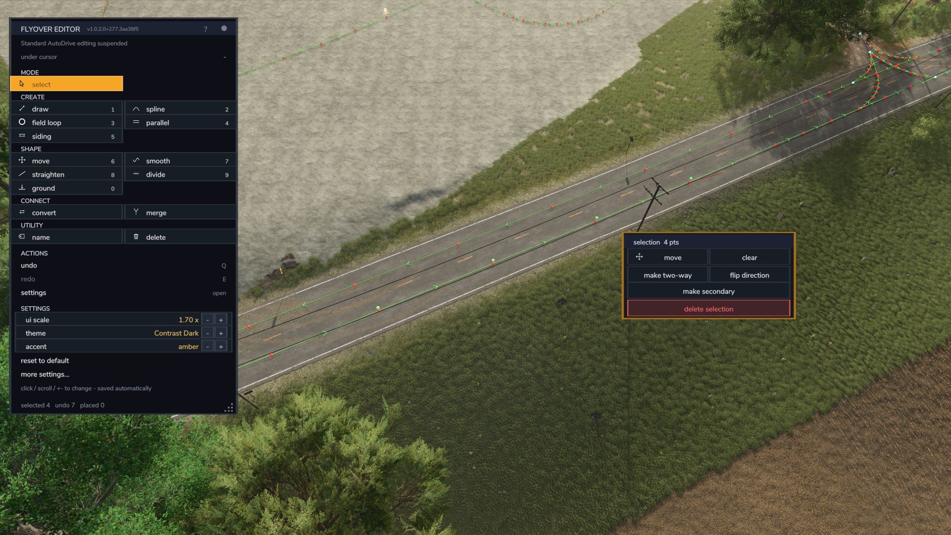 AutoDrive top-down flyover editor FS25 thumbnail 5