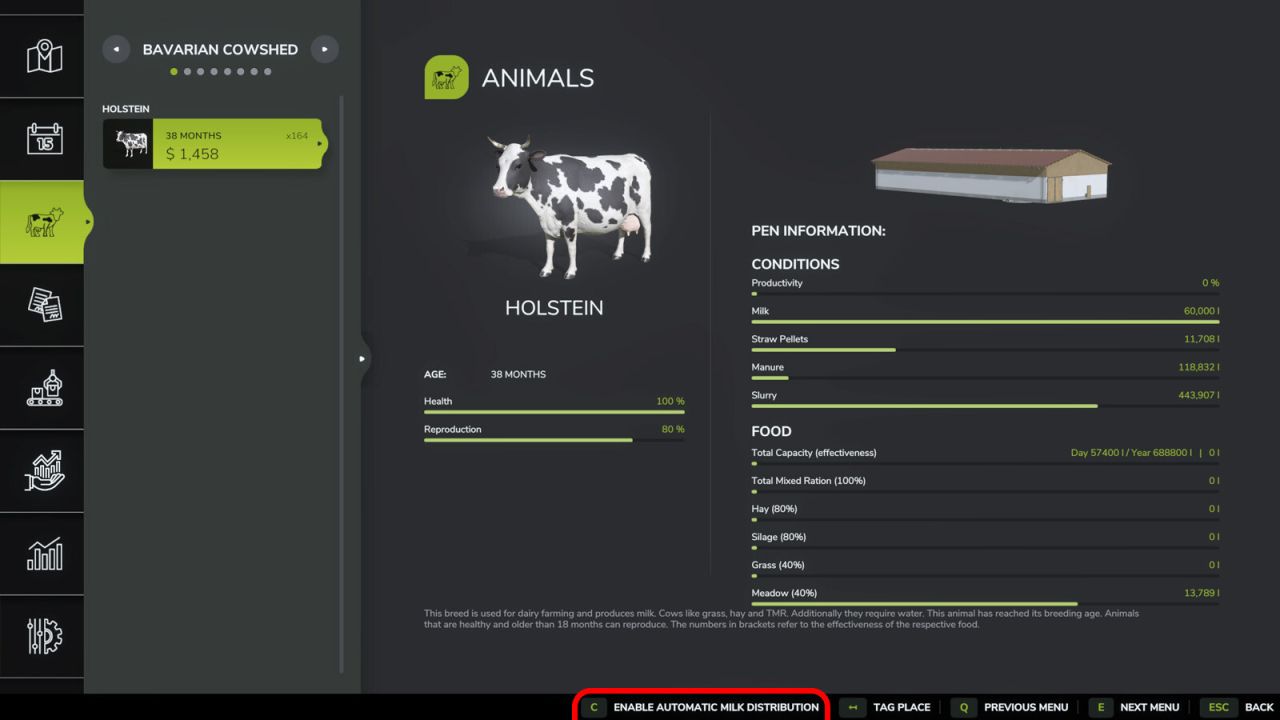 Automatische Milchverteilung