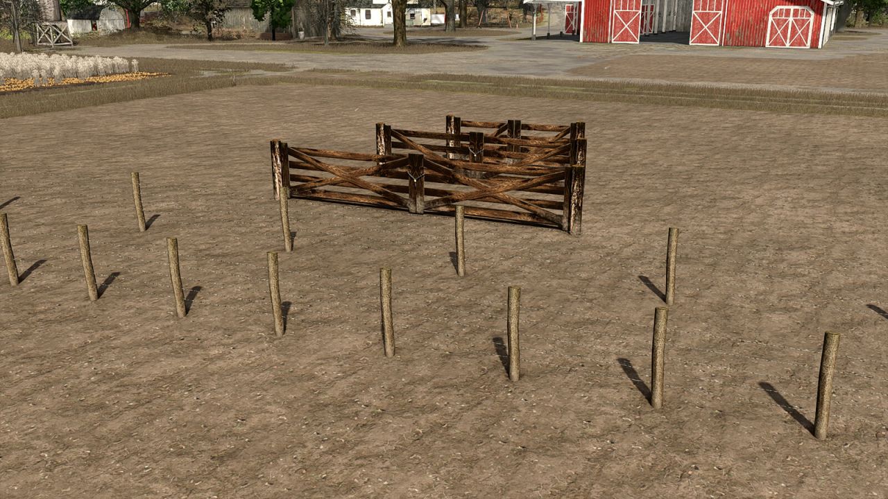 Prikkeldraadomheining en Houten Poort