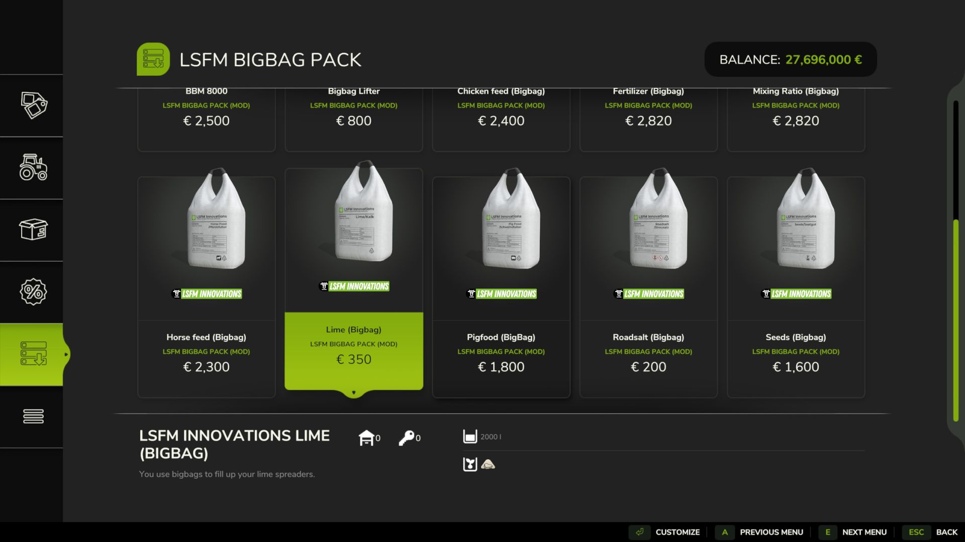 Big Bag Pack (2.000L /filling station)