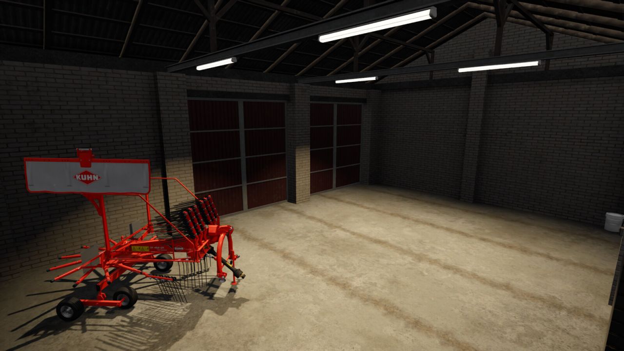 Gran granero con vacas