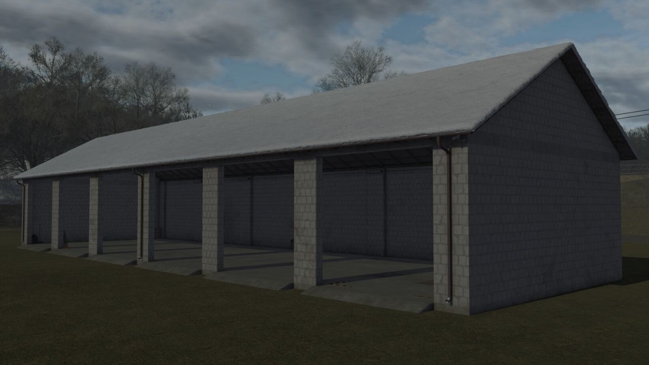 Big Open Garage With Workshop