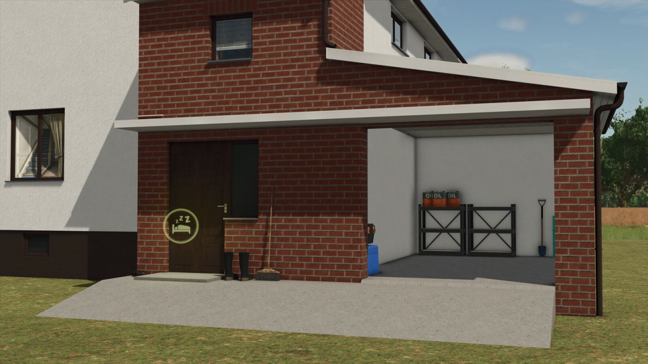 Duży biały dom wiejski