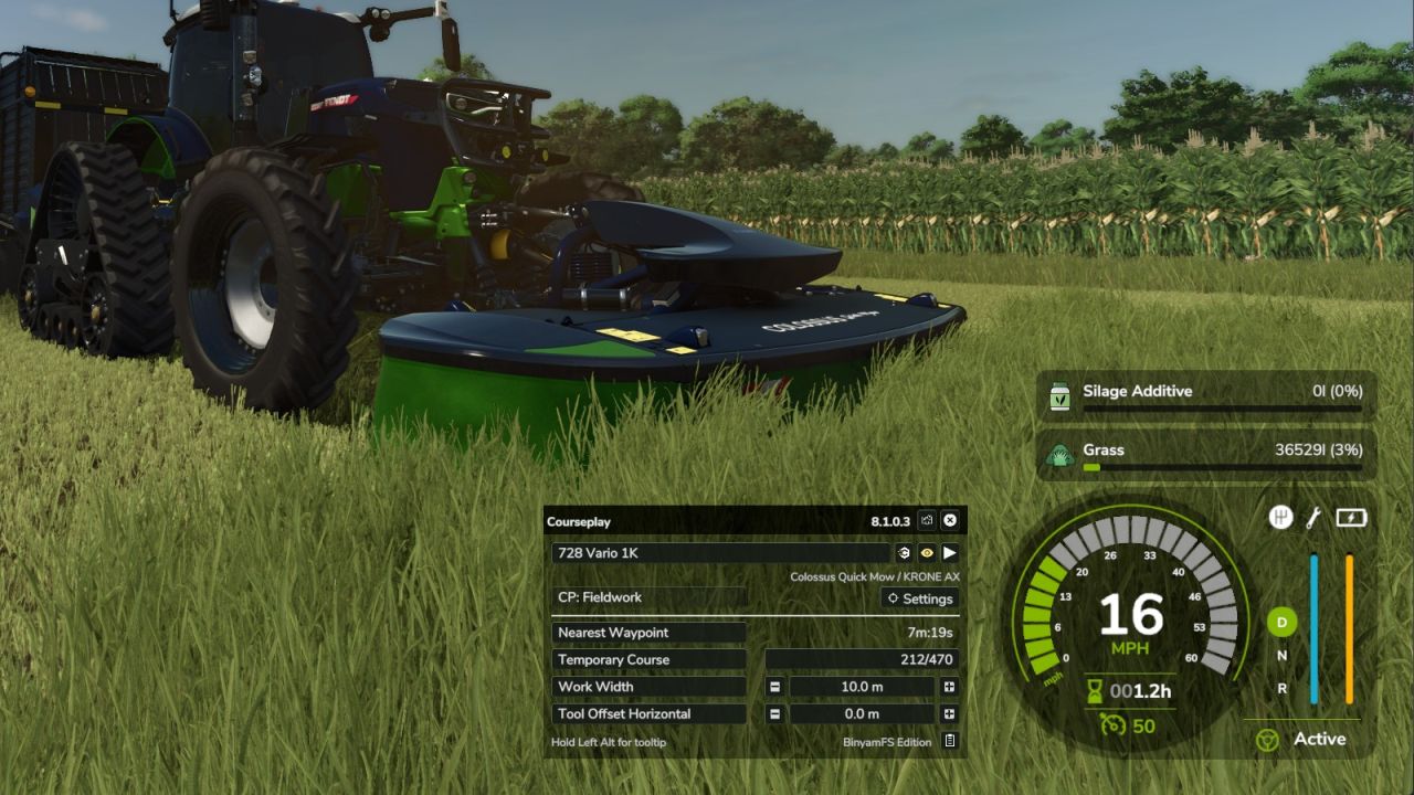 BinyamFS Edition HUD para Courseplay