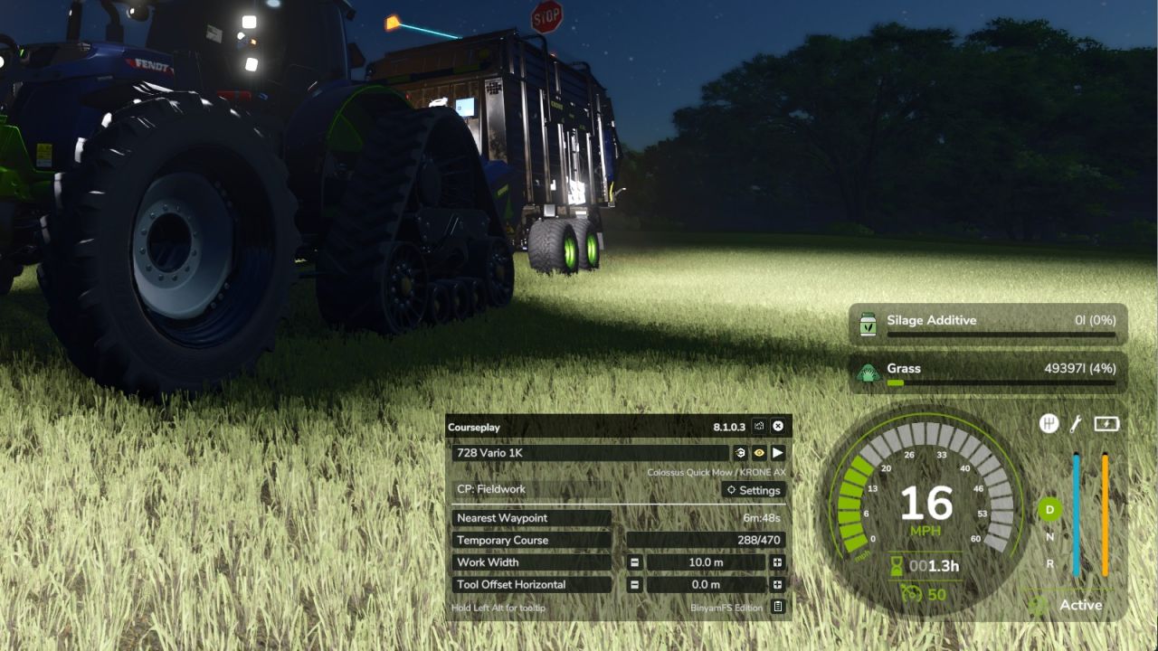 BinyamFS Edition HUD para Courseplay