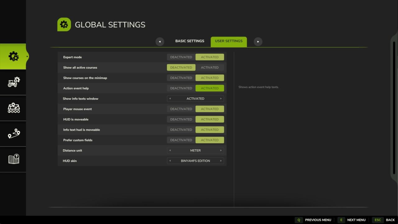 BinyamFS Edition HUD para Courseplay