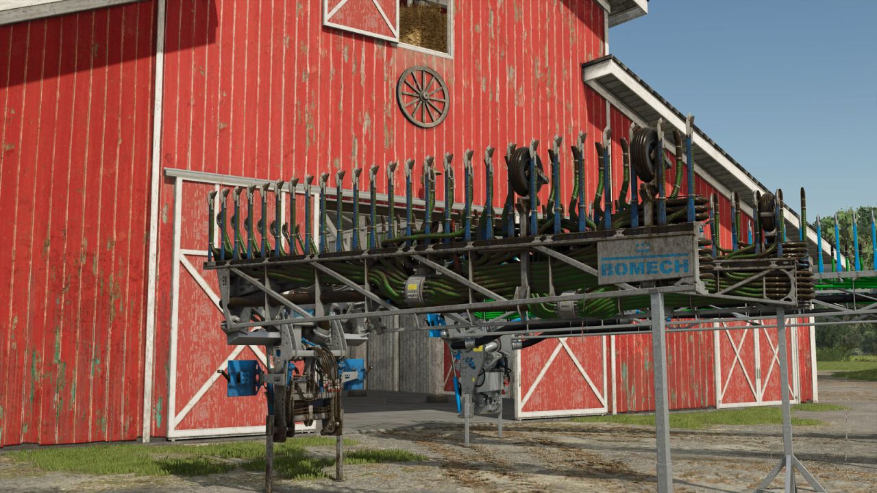 Zestaw dystrybutora gnojowicy Bomech z rzeczywistą kontrolą sekcji