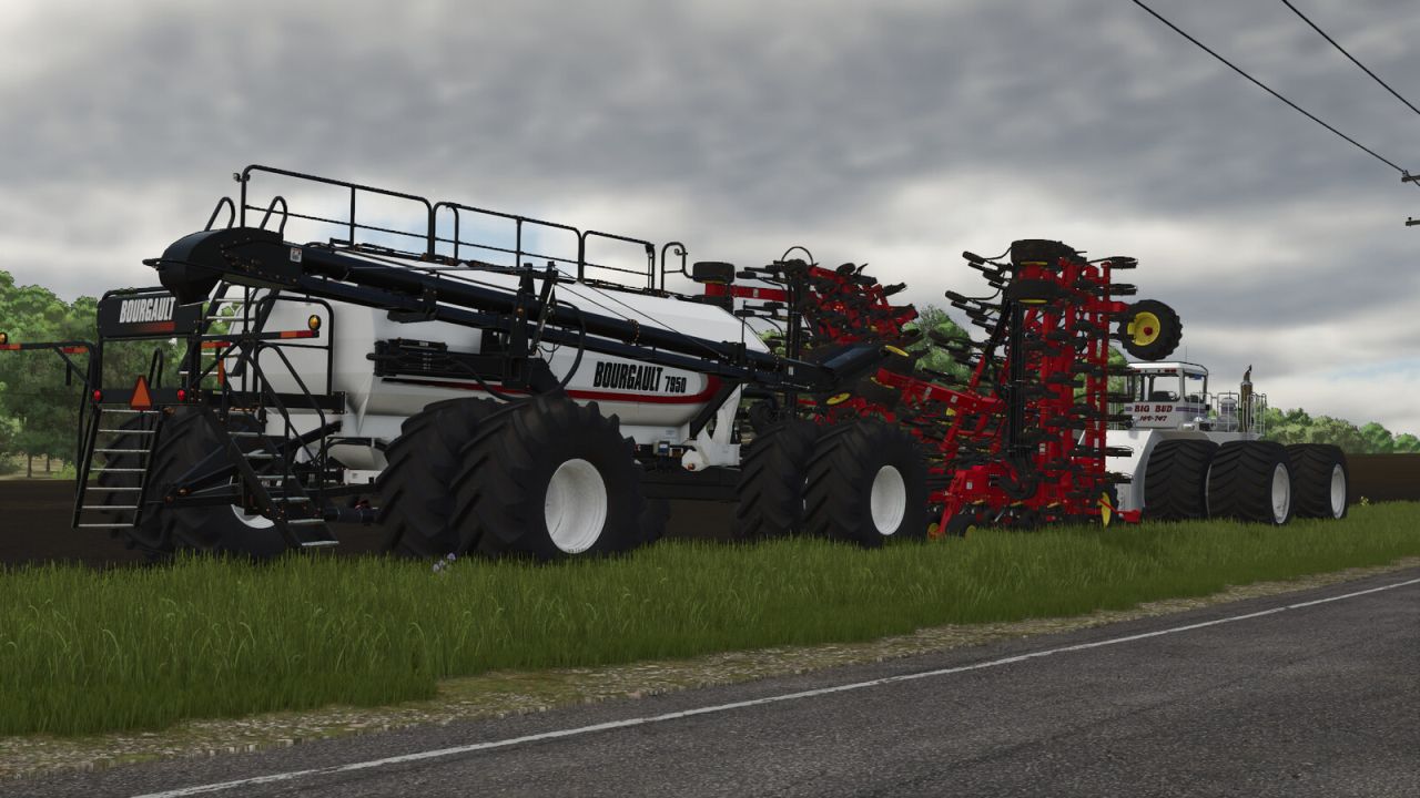Bourgault 3320-76 Paralink Hoe Drill + 7950 Air Cart