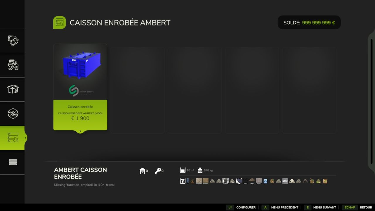 Remorque caisson Ambert Bennes