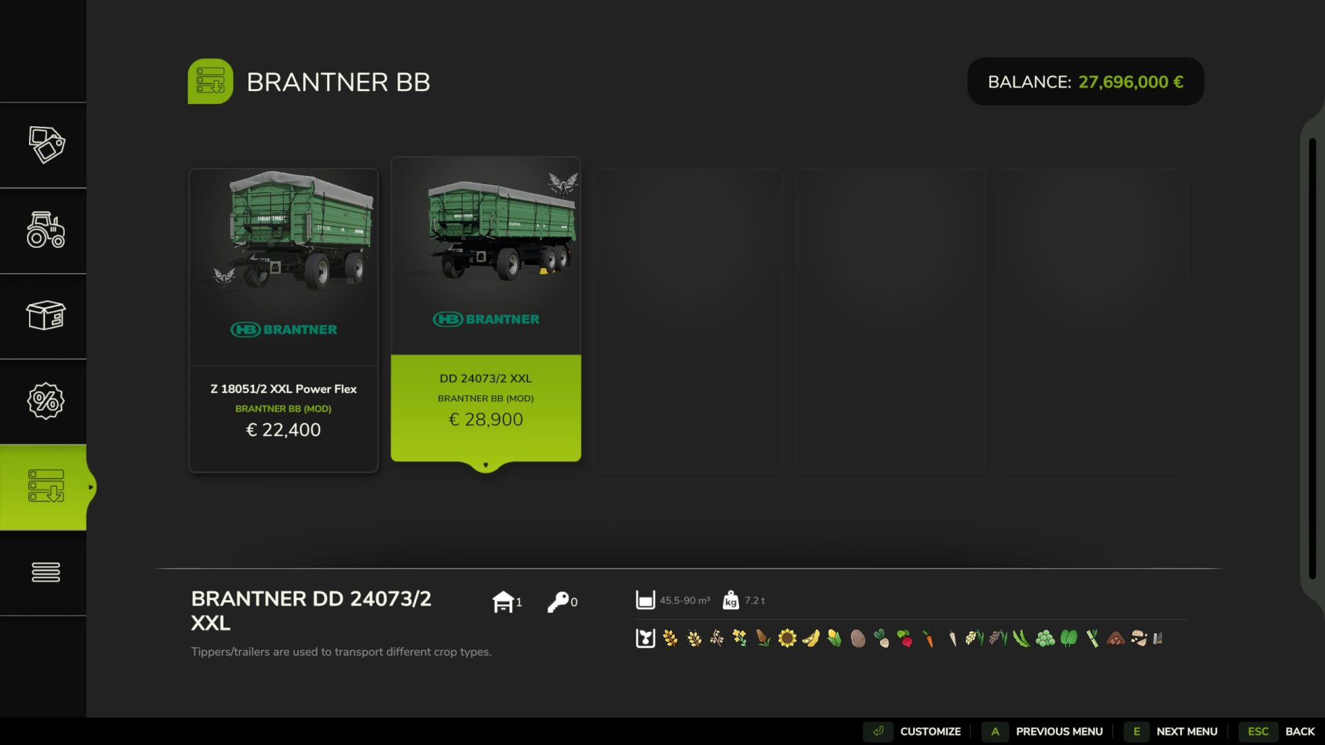 Brantner Pack Edit (80/90.000L)