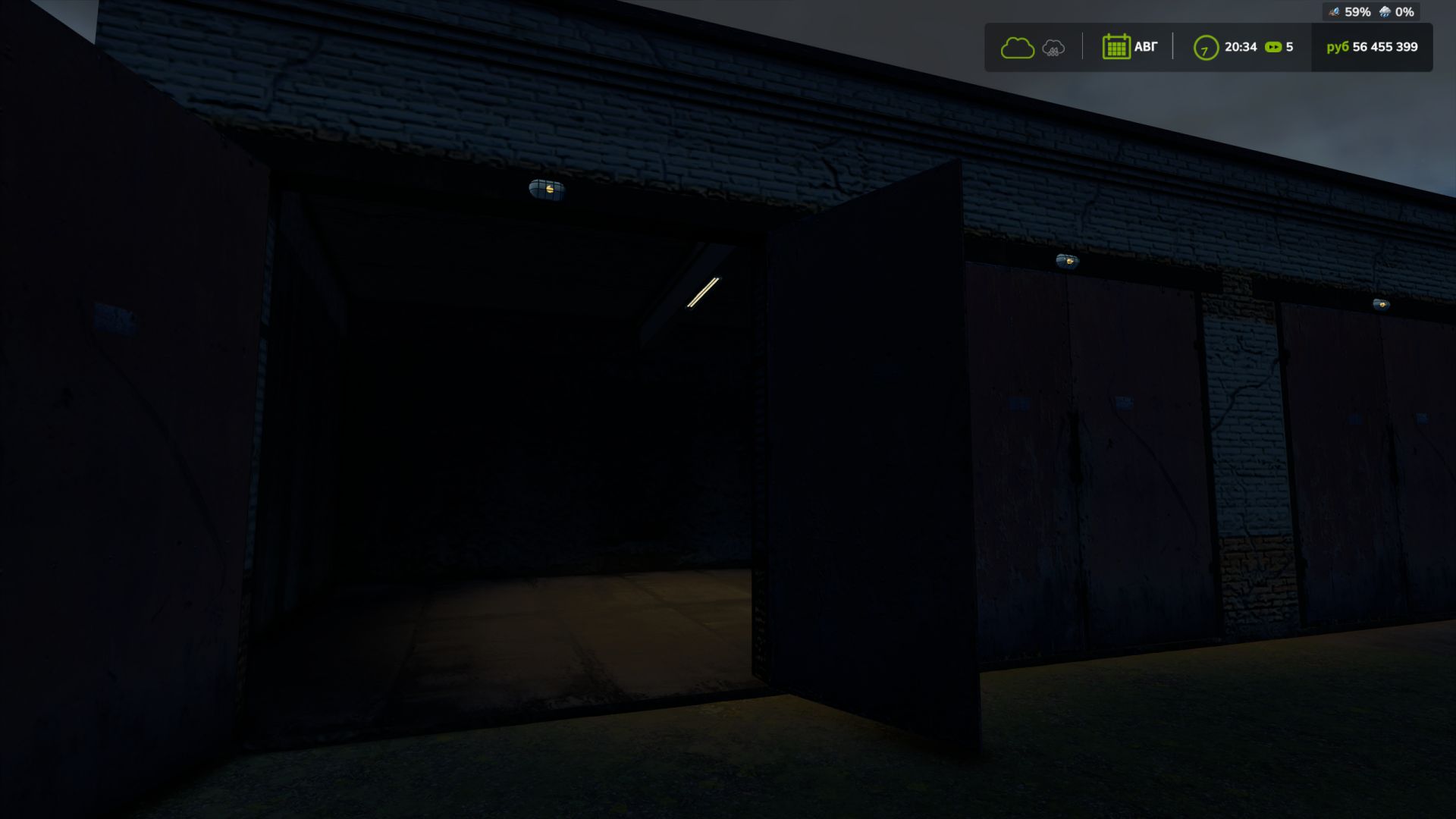 Ceglany stary garaż