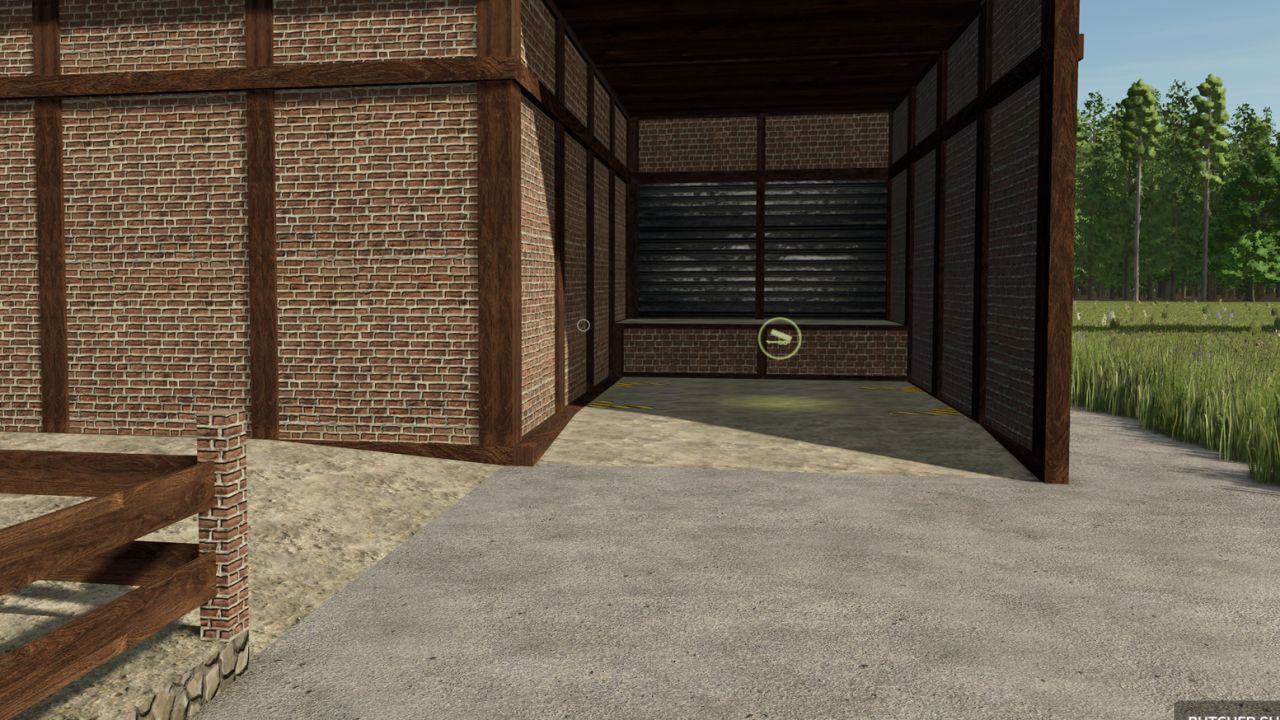 Carnicería de estilo entramado de madera