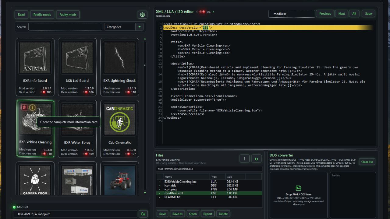 Gerenciador de mods BXR