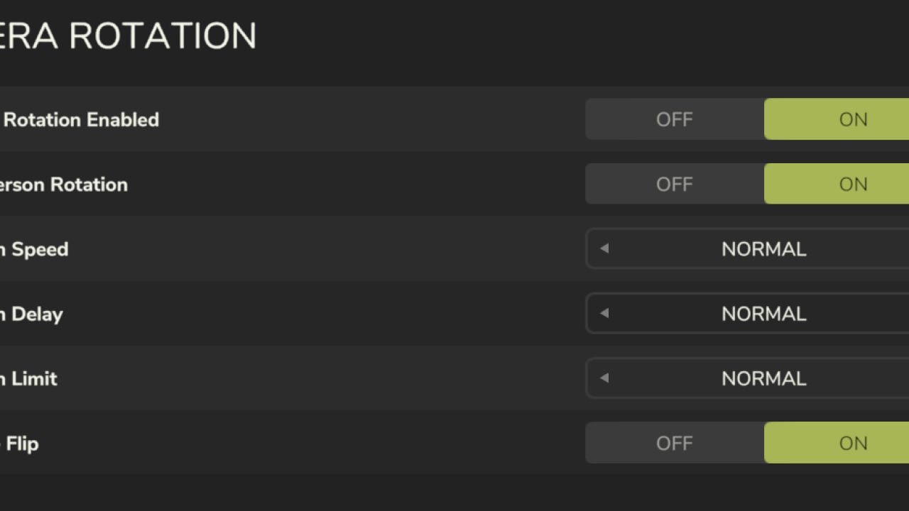 Rotazione della telecamera