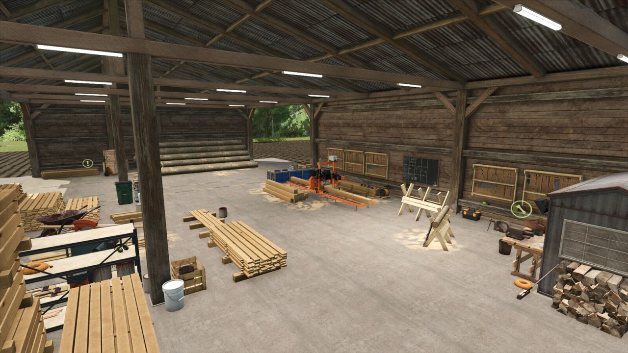 Carpenter Old Pallets And Bale Storage