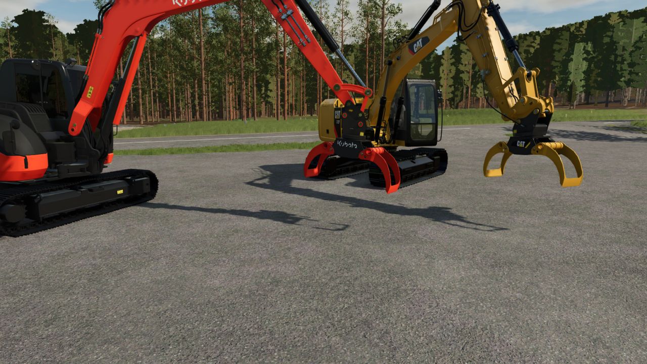 CAT- en Kubota-grijpers